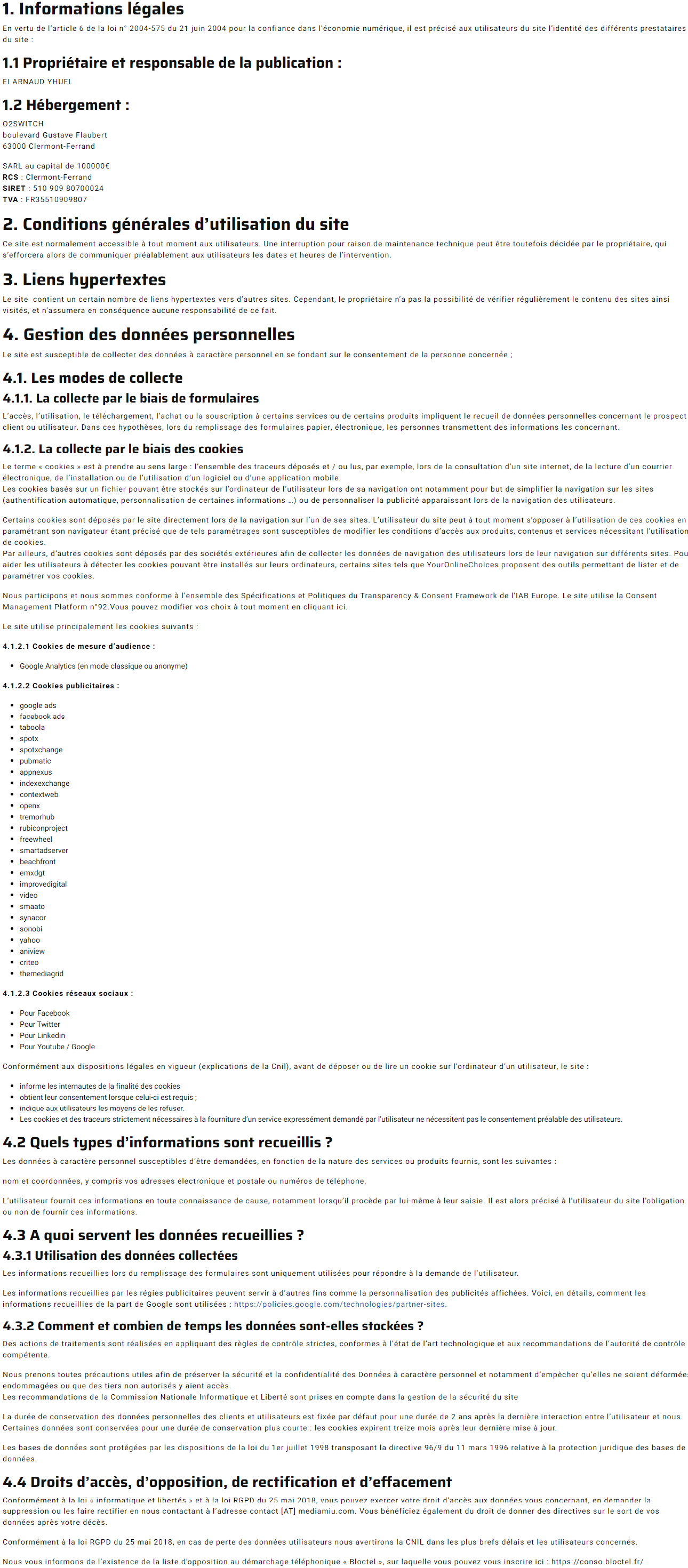 mentions legales
